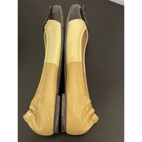 Tory Burch Reva Ballet Flats 5.5 Yellow Slip On Shoes Sandals Twee Luxury Casual - Picture 6 of 6